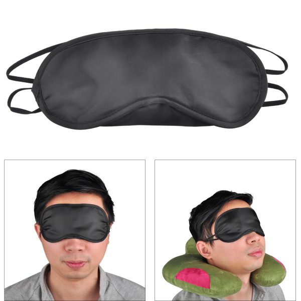 2 Pc Sleep Mask Natural Sleeping Eye Mask Eyeshade Cover Shade Eye Patch Women Men Soft Portable Travel Eyepatch(random Colour)