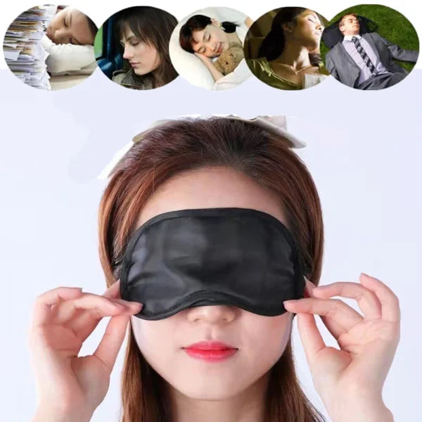 2 Pc Sleep Mask Natural Sleeping Eye Mask Eyeshade Cover Shade Eye Patch Women Men Soft Portable Travel Eyepatch(random Colour)