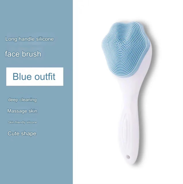 2 Pcs Silicone Face Scrubber Exfoliating Brush, Manual Handheld Massager, Facial Cleansing And Blackhead Scrubber, Soft Bristles For Face Skincare (random Color)