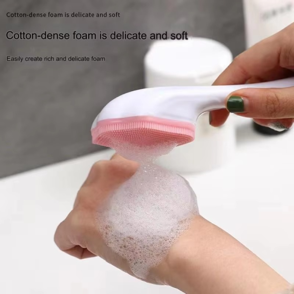 2 Pcs Silicone Face Scrubber Exfoliating Brush, Manual Handheld Massager, Facial Cleansing And Blackhead Scrubber, Soft Bristles For Face Skincare (random Color)