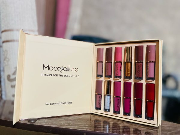 12 Pcs Mocallure Transparent Clear Lip Gloss | High Pigment Lip-gloss Set | Best Quality Lip-gloss Set