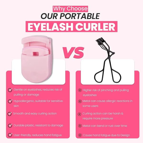 2-in-1 Eyelash Curler For All Eye Shapes – Professional Lash Curler For Natural Lift & Curl