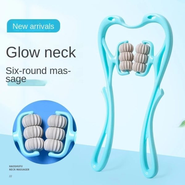 (Pack of 2) 6 Wheel Pressure Point Neck Massager Relieve Neck, Back And Shoulder Pain (random Color)