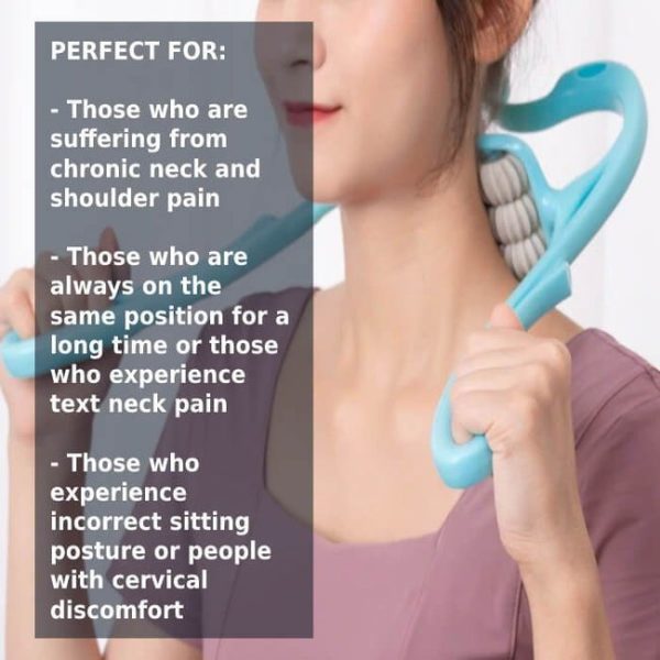 (Pack of 2) 6 Wheel Pressure Point Neck Massager Relieve Neck, Back And Shoulder Pain (random Color)