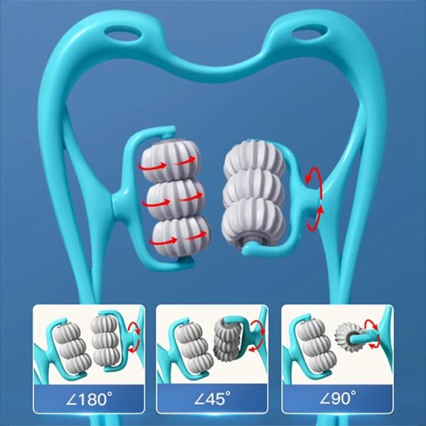 (Pack of 2) 6 Wheel Pressure Point Neck Massager Relieve Neck, Back And Shoulder Pain (random Color)