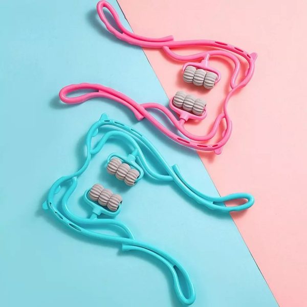 (Pack of 2) 6 Wheel Pressure Point Neck Massager Relieve Neck, Back And Shoulder Pain (random Color)