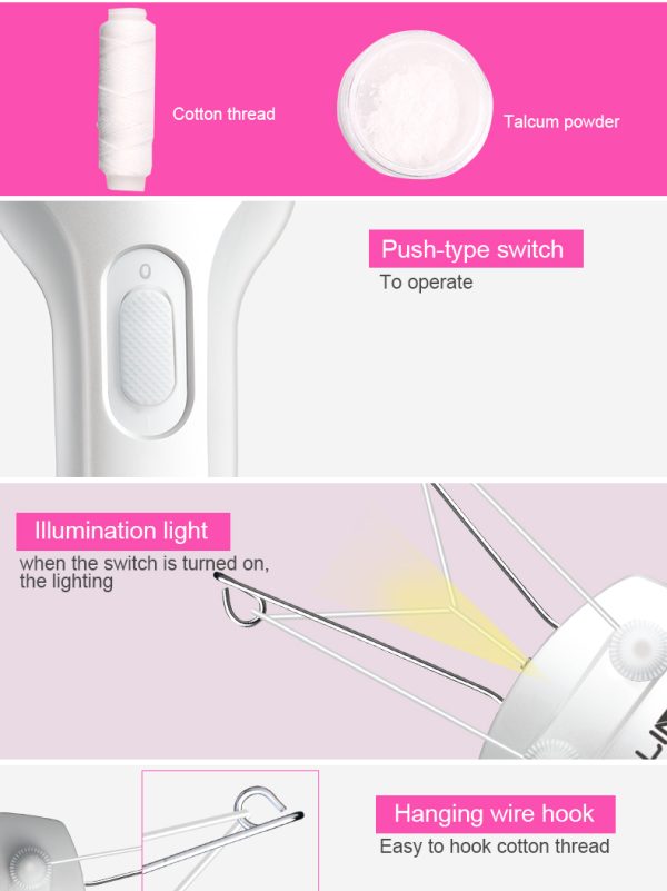 Daling Dl-6009 Portable Women Depilation Epilator Mini Electric Painless Lady’ Hair Remover | Daling Hair Remover Threading Trimmer ( Random Colour )