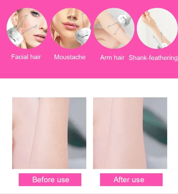 Daling Dl-6009 Portable Women Depilation Epilator Mini Electric Painless Lady’ Hair Remover | Daling Hair Remover Threading Trimmer ( Random Colour )