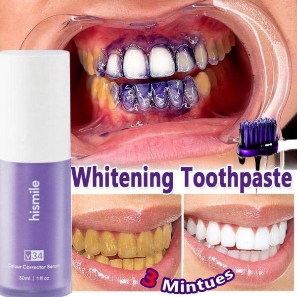 (Deal Pack Of 2) Teeth Brightening Hismile V34 Colour Corrector Serum + Micro Nano Tooth Brush For Sensitive Gums Toothbrush