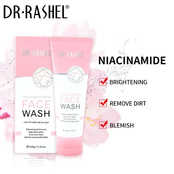 Dr Rashel Niacinamide Whitening Fade Dark Spots Face Wash | Brightening Lightening Facial Clean