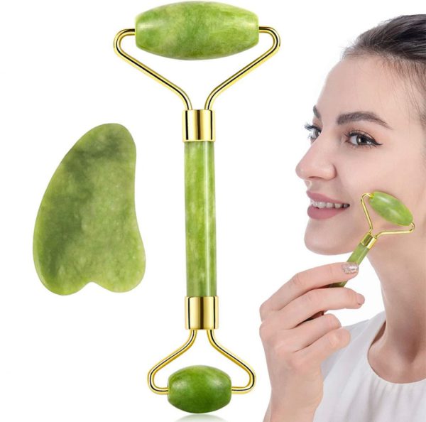 Flawless Jade Roller with Gua Sha (Marble Stone)
