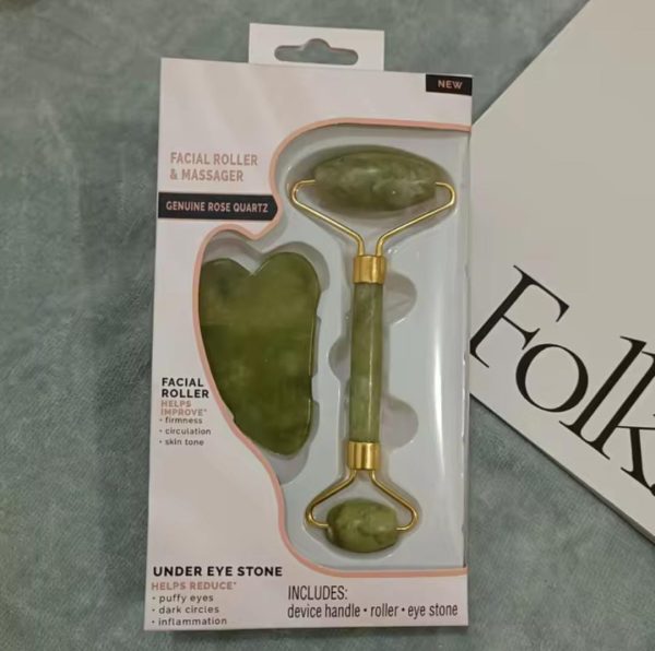 Flawless Jade Roller with Gua Sha (Marble Stone)