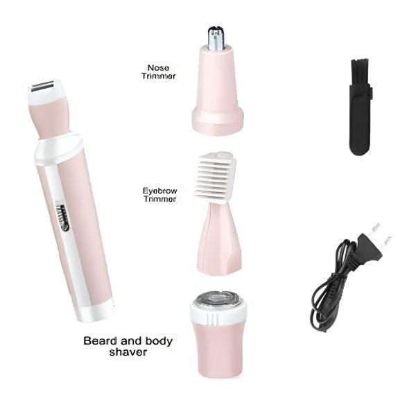 Kemei 4 In 1 Rechargeable Hair Remover Shaver Ladies Epilator – Km-3024 (random Colour)