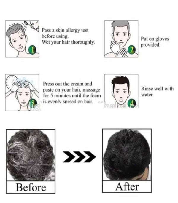 Lichen Hair Color Shampoo (black/dark Brown) – 200 ML