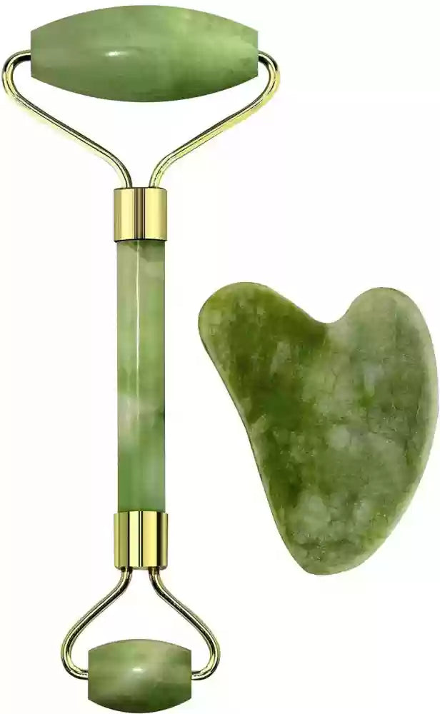 Flawless Jade Roller with Gua Sha (Marble Stone)