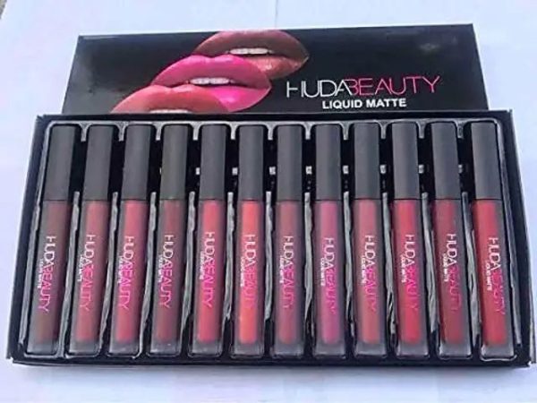 Pack Of 12 Multi-color Lip Gloss Huda Beauty For Girls And Women