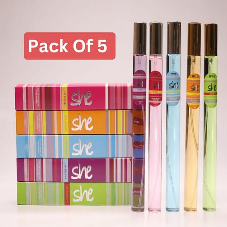 Pack Of 5 She Pen Pocket Perfume 35 ML Fragrance