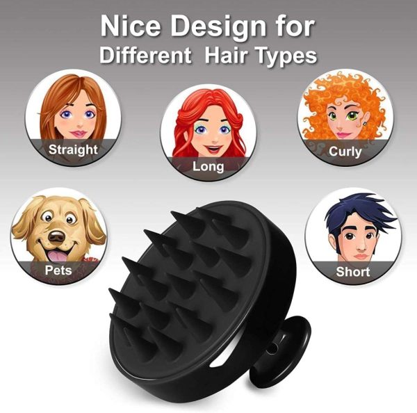1 Piece Scalp Shampoo Massager Brush | Scalp Hair Scrubber With Soft Bristles For All Type Of Hairs ( Random Colour)