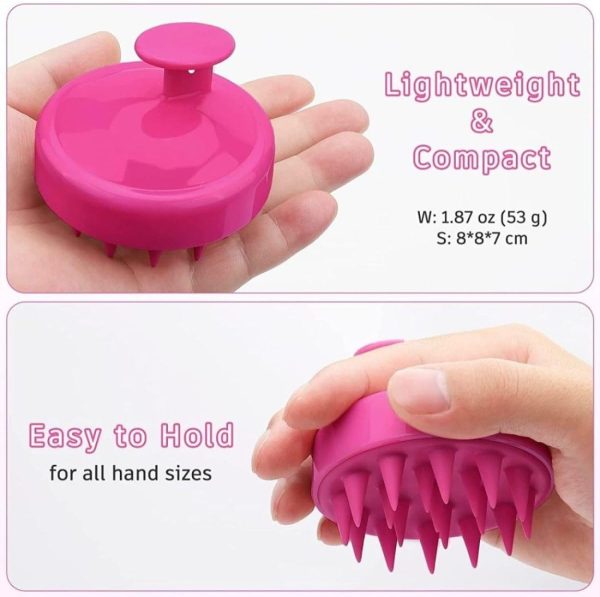 1 Piece Scalp Shampoo Massager Brush | Scalp Hair Scrubber With Soft Bristles For All Type Of Hairs ( Random Colour)