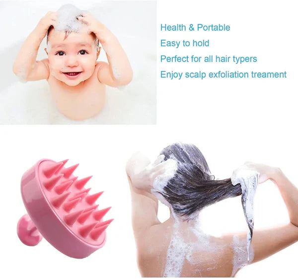 1 Piece Scalp Shampoo Massager Brush | Scalp Hair Scrubber With Soft Bristles For All Type Of Hairs ( Random Colour)