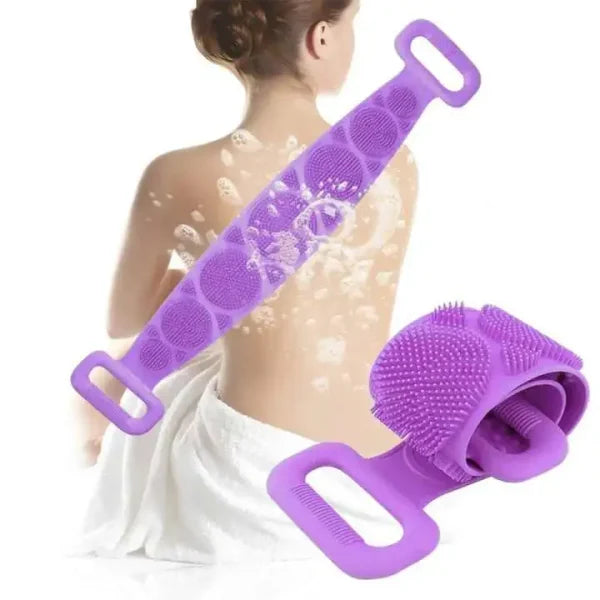 2 Single Side Bath Towel Scrubber ( Random Colour ) | Silicone Scrubber