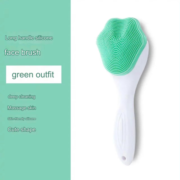 2 Pcs Silicone Face Scrubber Exfoliating Brush, Manual Handheld Massager, Facial Cleansing And Blackhead Scrubber, Soft Bristles For Face Skincare (random Color)