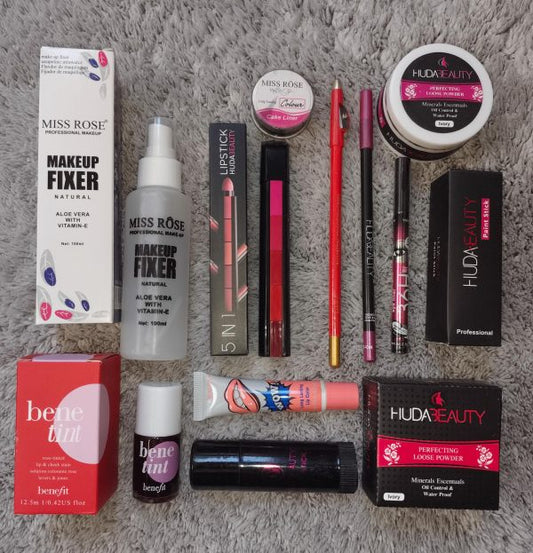 10 In 1 Makeup Deal Make-up +makeup Fixer +5 In 1 Lipstick + Lip-pencil 2 Eyeliner