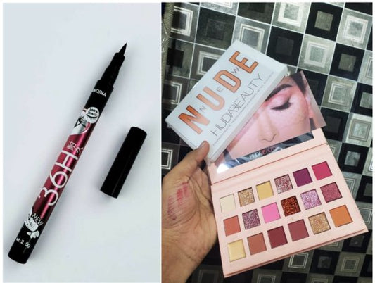 18 Colors Eyeshadow Palette + 36h Eyeliner Marker Deal