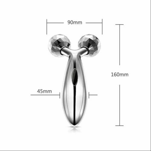 3d Face Massager Roller – 360° Rotation Handheld Y-shape Plastic Tool For Face Lifting, Anti-wrinkle, Skin Firming, And Full Body Relaxation | Nm-091 ( Random Color )