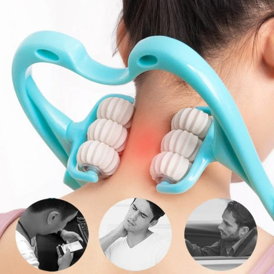 (Pack of 2) 6 Wheel Pressure Point Neck Massager Relieve Neck, Back And Shoulder Pain (random Color)