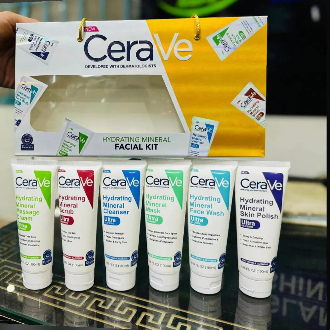 Pack Of 6 Cerave Hydrating Mineral Facial Kit | Best Quality Hydrating Mineral Facial Kit