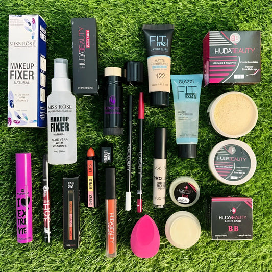 14 In 1 Makeup Deal, Makeup Fixer, Foundation, Beauty Blender And Many More