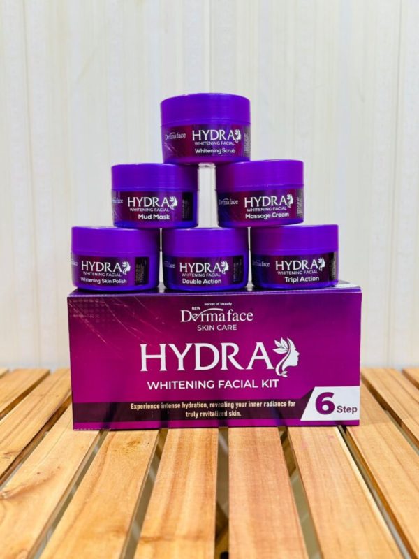 Derma Face Hydra Whitening Facial Kit 6 Steps Whitening And Glowing Facial Kit 300ml