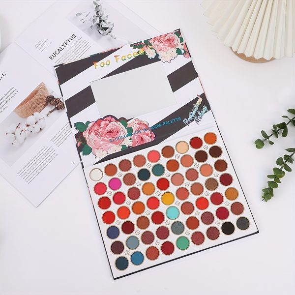 Foo Face 63-color Eyeshadow Palette – Matte, Shimmer & Glitter Shades For All Looks