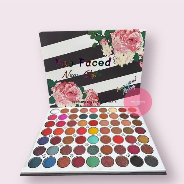 Foo Face 63-color Eyeshadow Palette – Matte, Shimmer & Glitter Shades For All Looks
