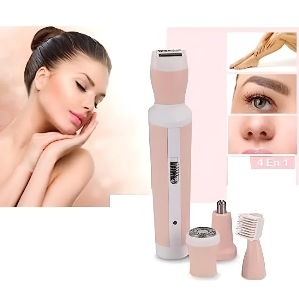 Kemei 4 In 1 Rechargeable Hair Remover Shaver Ladies Epilator – Km-3024 (random Colour)