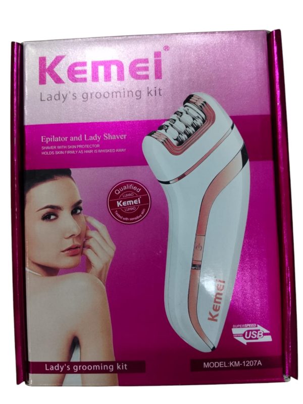 Kemei Km-1207a Epilator With Extra Shaving Head & Scraping | Chargeable Kemei Lady Grooming Kit