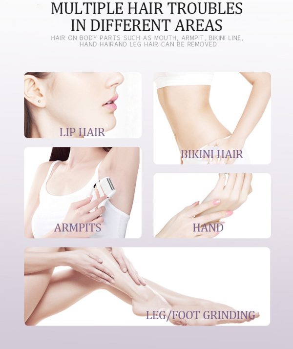 Kemei Km-1307a Epilator For Long-lasting Hair Removal With Pedicure Shaver, Trimmer Head, And Bikini Area & Pubic Hair Removal .