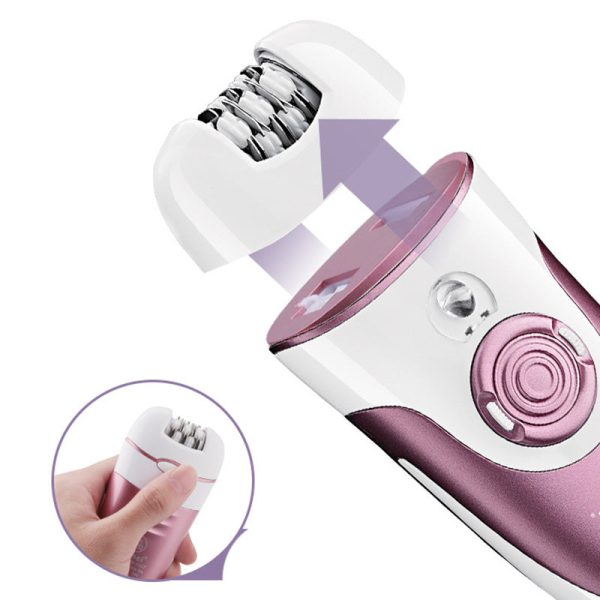 Kemei Km-1307a Epilator For Long-lasting Hair Removal With Pedicure Shaver, Trimmer Head, And Bikini Area & Pubic Hair Removal .