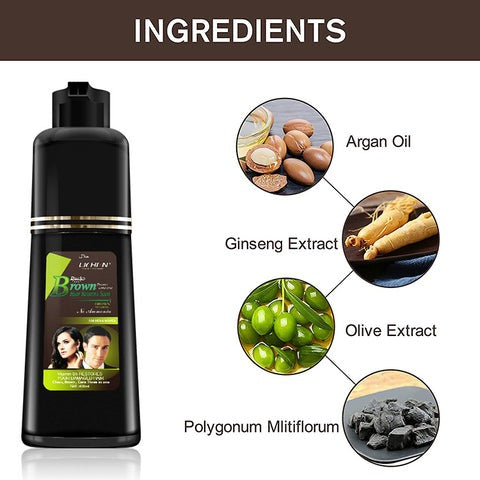 Lichen Hair Color Shampoo (black/dark Brown) – 200 ML