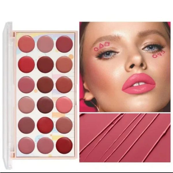 Moccallure Professional 18-colors Lipstick Kit – Long-lasting, Hydrating & Compact |Makeup Set