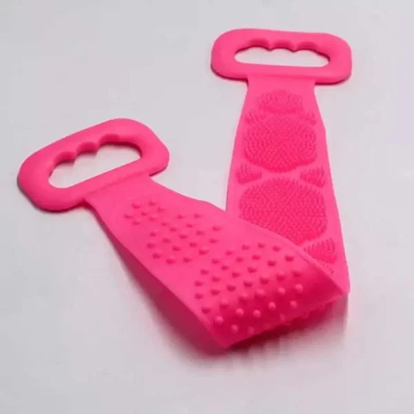 2 Single Side Bath Towel Scrubber ( Random Colour ) | Silicone Scrubber